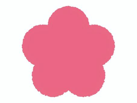 にじみ地紋フレーム花文様_梅02 にじみ地紋フレーム花文様_梅02 フレーム,飾り枠,囲み,花紋様,花,梅,梅紋様,縁起物,年賀状,和風のイラスト素材