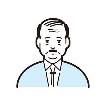 ハゲのおじさん おじさん,ハゲ,禿頭,男,シニア,老人のイラスト素材