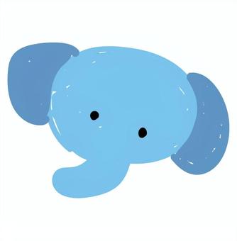 子どもが描いたゾウの絵 お絵かき,動物,絵,落書き,描く,クレヨン,ゾウ,かわいい,イラストのイラスト素材