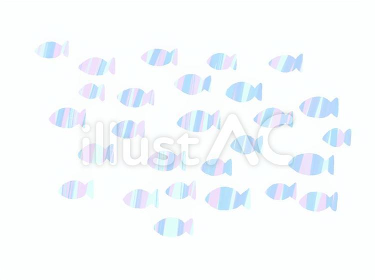 魚の群れ001 魚,群れ,水色のイラスト素材