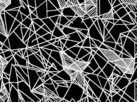 黒色に白色のラインのポリゴン風な背景素材 ポリゴン,白色,ライン,黒色,背景,壁紙,抽象的,ランダム,幾何学模様,テクスチャのイラスト素材