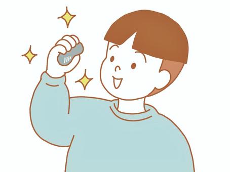石を見つめる男の子 石,見つめる,宝物,好き,拾う,子供,男の子,かわいい,シンプル,手描きのイラスト素材