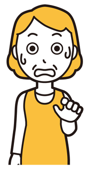  エプロンおばちゃん(黄)-210-バスト