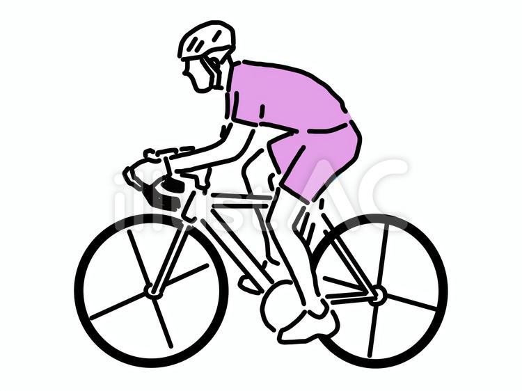 自転車を漕ぐ人 自転車,運動,人のイラスト素材