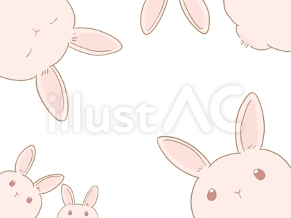うさぎ(ピンク)の背景画像