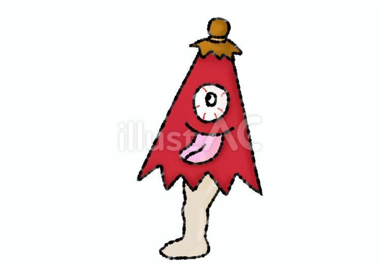 からかさ小僧 からかさ小僧,傘,傘化けのイラスト素材