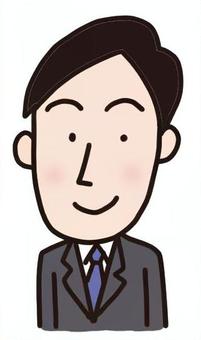 サラリーマン サラリーマン,男性,スーツ,ネクタイ,かわいいのイラスト素材