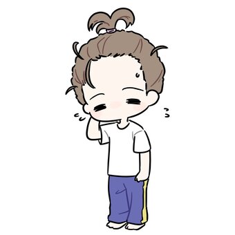 ズボラそうな女の子の立ち絵 女,女の子,人,人物,女性,ゆるい,ジャージ,ズボラ,ぼさぼさ,焦るのイラスト素材