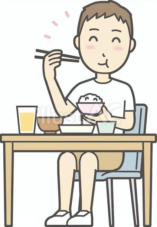  半袖男性-239-全身 おいしい,男性,半袖のイラスト素材