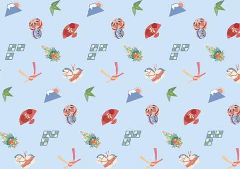 お正月背景パターン04 お正月,正月,背景,パターン,あしらい,冬,和風,和,和柄,富士山のイラスト素材