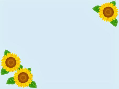 sunflower frame material simple background decorative frame, , JPG