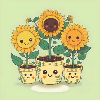 Sunflower material for children 1, JPG Sunflower material for children 1, sunflower, flower, a smile, JPG