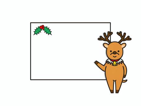 Reindeer message board, message board, flip, placard, JPG and PNG