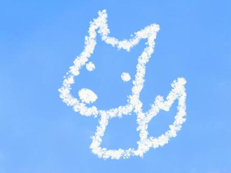 The background of the "dog" cloud that appeared in the sky, JPG The background of the "dog" cloud that appeared in the sky, cloud, sky, dog, JPG