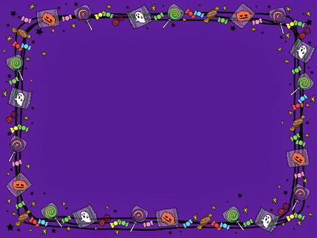 ハロウィンのフレーム⑥紫