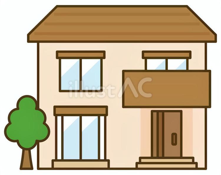 シンプルで清潔感のある家＿住宅＿6 家,住宅,住居のイラスト素材