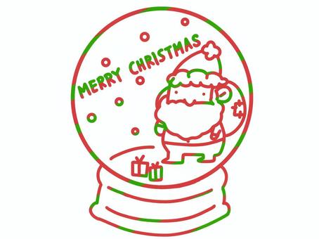 santa in a snow globe, , JPG and PNG