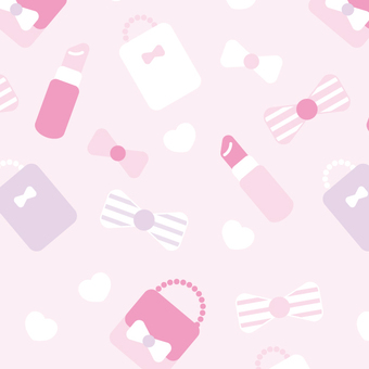 Dreamy pattern (lipstick, ribbon, handbag, pink color background), JPG, PNG and AI Dreamy pattern (lipstick, ribbon, handbag, pink color background), a dream, pattern, background, JPG, PNG and AI
