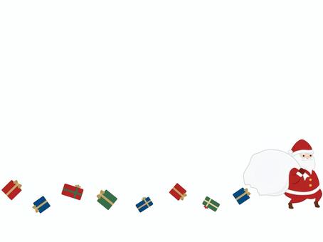 プレゼントを落としているサンタのライン サンタクロース,サンタ,クリスマス,ライン,プレゼント,落とす,歩く,忍び足,荷物,ユニークのイラスト素材