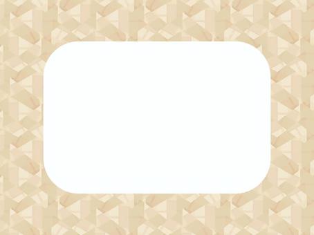 ベージュの幾何学模様の四角フレーム74 フレーム,幾何学,背景,枠,飾り枠,囲み枠,四角,ベージュ,茶色,四角形のイラスト素材