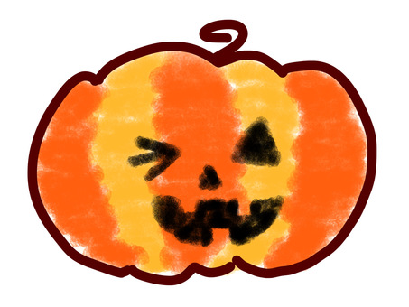 手描き風ジャックオランタン 手描き,かわいい,ジャックオランタン,ハロウィン,かぼちゃ,パンプキン,おばけかぼちゃ,仮装,トリックオアトリート,イベントのイラスト素材