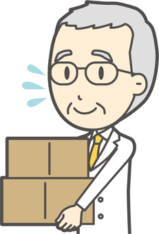 Illustration, a doctor, cardboard, male, 