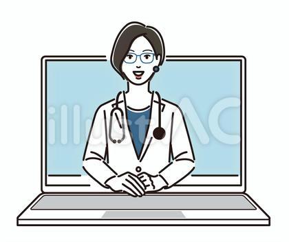 女性医師のオンライン診察イメージ