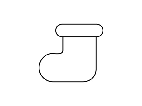 ブーツのアイコン ブーツ,アイコン,線画,モノクロ,シンプル,ベクターのイラスト素材