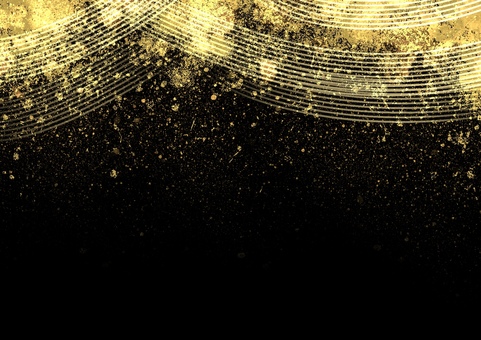 リッチなブラック・ゴールド背景 年賀状 背景,和風,フレーム,ゴールド,黒,金,金箔,黄金,ラグジュアリー,曲線のイラスト素材