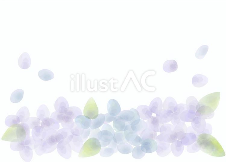 水彩風　花の装飾・フレーム 水彩,淡い,水色のイラスト素材