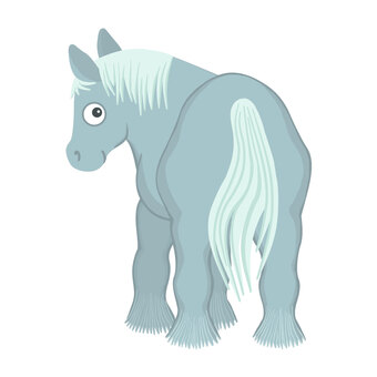 馬(ばん馬) ばん馬,ペルシュロン種,馬,どっしり,距毛のイラスト素材