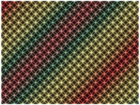 七宝模様の壁紙　ネオン 七宝模様,壁紙,背景,ポストカード,柄,パターン,ネオン,グラデーション,黒,七宝のイラスト素材