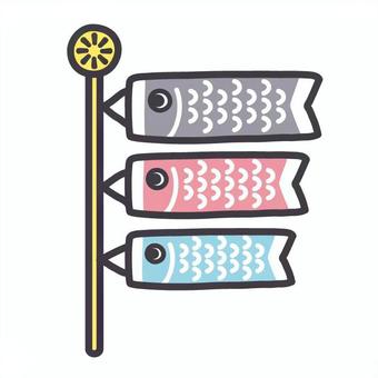 삽화, 잉어, 어린이날, 3 마리, 