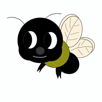 キムネクマバチ キムネクマバチ,ハチ,ミツバチ,虫,昆虫,可愛いのイラスト素材