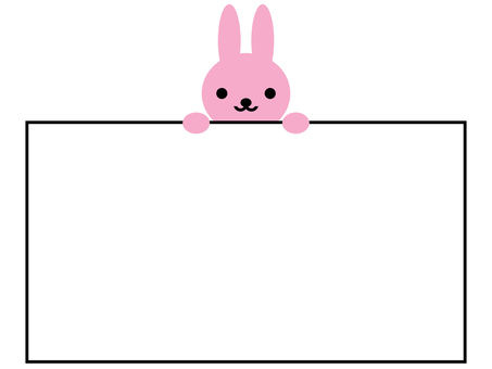 Rabbit memo frame animals, animal, rabbit, frame, JPG, PNG and AI