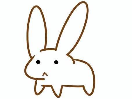 ゆるいうさぎ うさぎ,兎,動物,キャラクター,マスコット,イラスト,手描き,手書き,白,ゆるいのイラスト素材