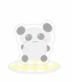 キャラクターのアクリルスタンド アクリルスタンド,アクスタ,推し活,推し,グッズ,パンダ,動物,キャラクター,生き物,チェック柄のイラスト素材