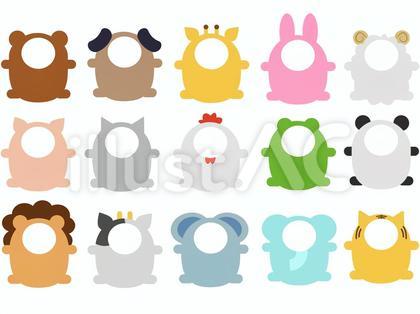 動物の顔フレーム