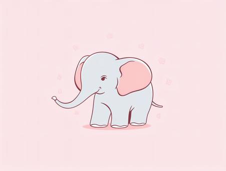 Illustration, elephants, children, tiny, 