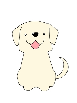 らくがき　おすわりラブラドール 犬,らくがき,ラブラドール,ラブラドールレトリバー,おすわりのイラスト素材