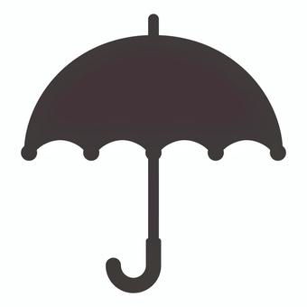 傘1(モノクロ1色) 傘,雨,アイコン,シルエット,梅雨,６月,雨天,天気,シンプル,黒のイラスト素材