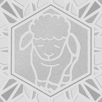 シームレスなモザイク　干支 未　o  未,羊,ヒツジ,干支,動物,正月,年賀状,背景素材,バックグラウンド,モザイクのイラスト素材