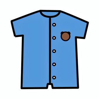ロンパース ベビー用品,育児,生活,ロンパース,青のイラスト素材