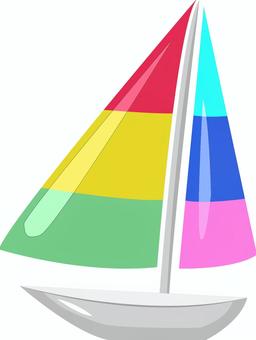 ヨットのデフォルメイラスト ヨット,帆船,帆,船,ベクター,デフォルメ,商用フリー,イラストのイラスト素材