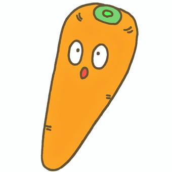ニンジンさん にんじん,顔,デフォルメ,野菜,食べ物,根野菜,カロテン,食育,かわいい,挿絵のイラスト素材