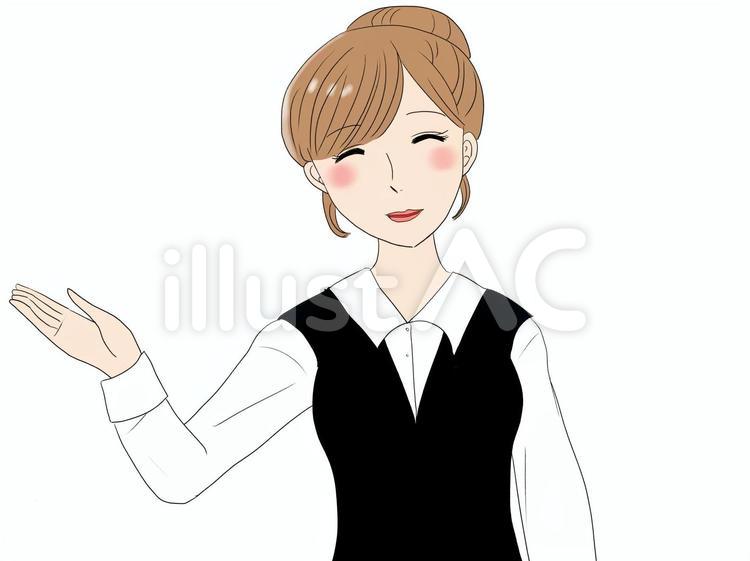 案内３ 案内,受付,紹介のイラスト素材