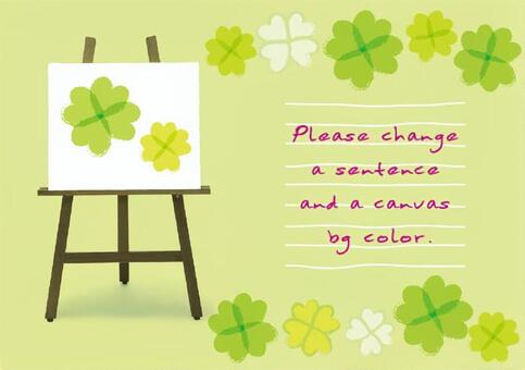 Easel Message Card Clover, easel, frame, message, JPG and PNG