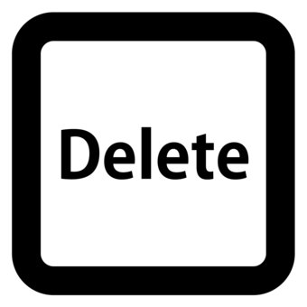 Deleteキーアイコン デリートキー,delete,パソコン,アイコン,消去,キーのイラスト素材
