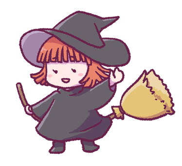 魔女の手描きイラスト