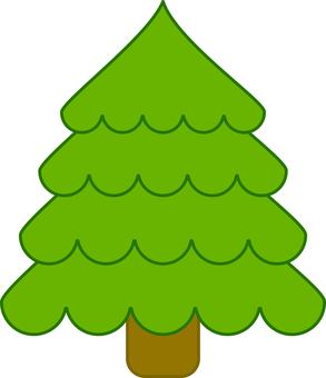 松の木　シンプル 松,モミの木,針葉樹,一本,樹木,緑のイラスト素材